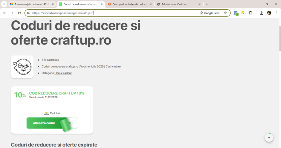 cupe reducere cashclub
